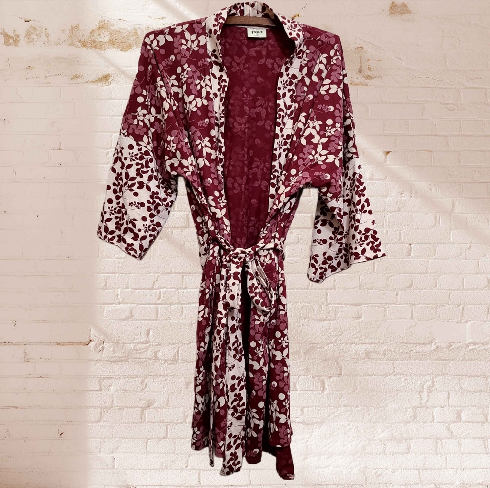 PACT Staycation Floral 3-Piece Lounge Set  In Organic Cotton Size Medium - Picture 6 of 10